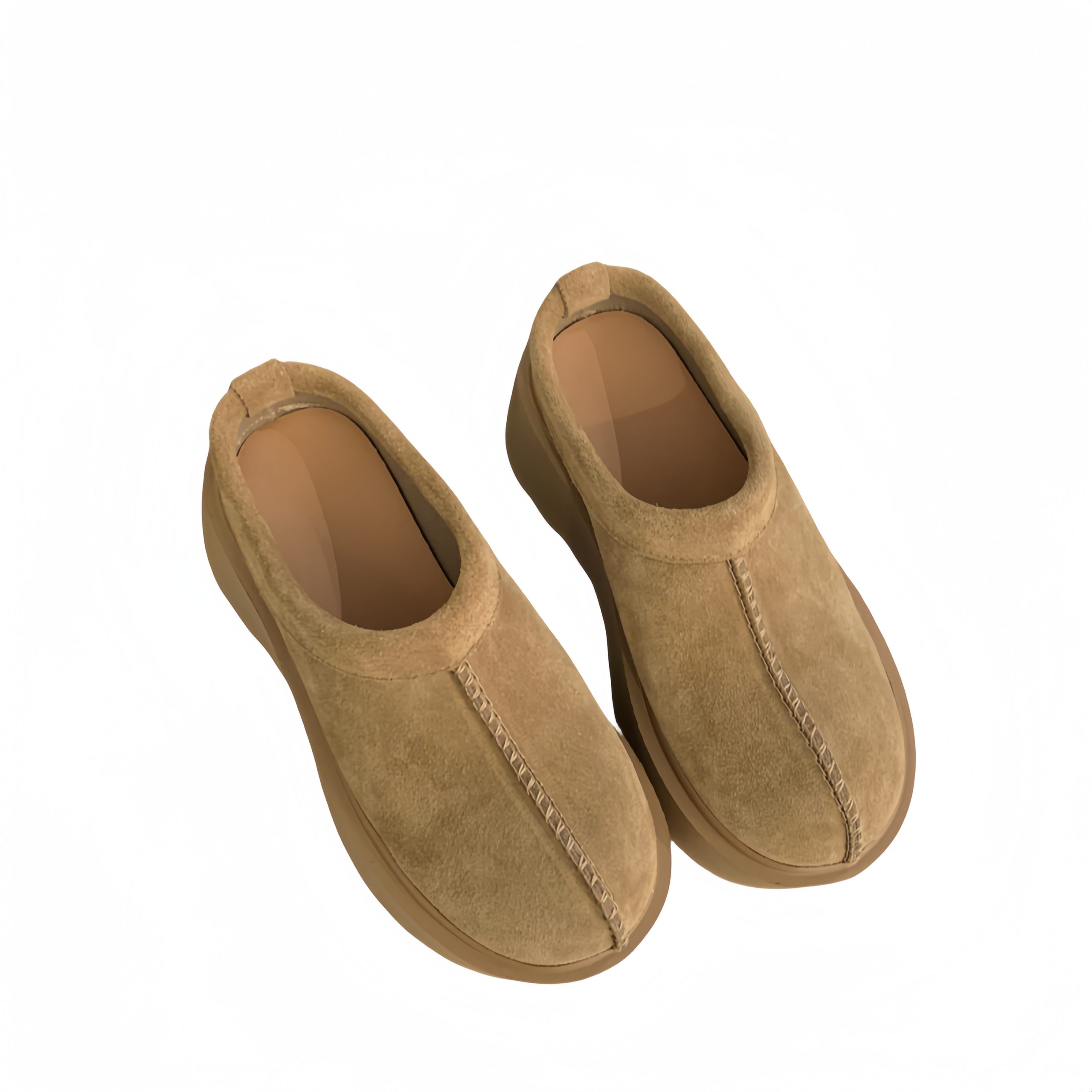 Chunky Sole Slippers for Women - Thick Bottom Casual Outdoor Office Shoes for Petite - Unisex Clog Slip-On Loafers - Image 5