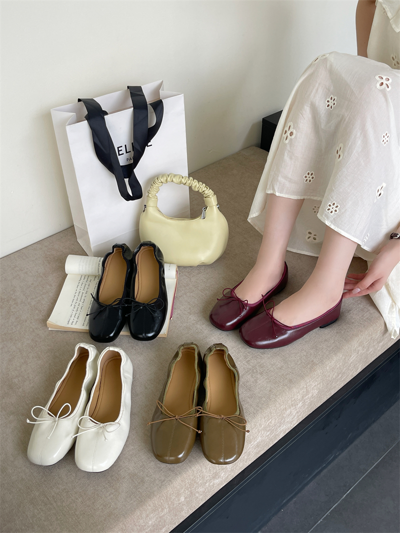 2026 New Retro Flat Ballet Shoes for Women Low Top Slip-On